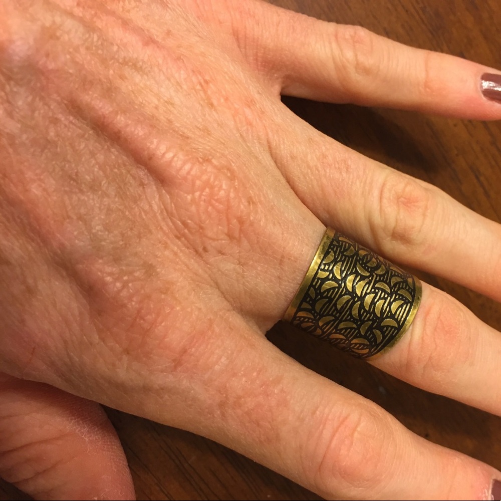 Engraved Brass Ring - for @juliekuklinski only - Picture 2 of 3
